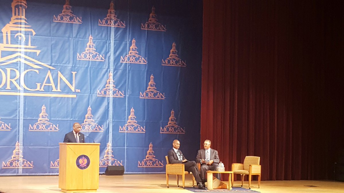 MorganStateU's tweet photo. @morganpres introducing @CharlesMBlow to the Morgan community at #PDSS2016. https://t.co/11pwbeAQ6p