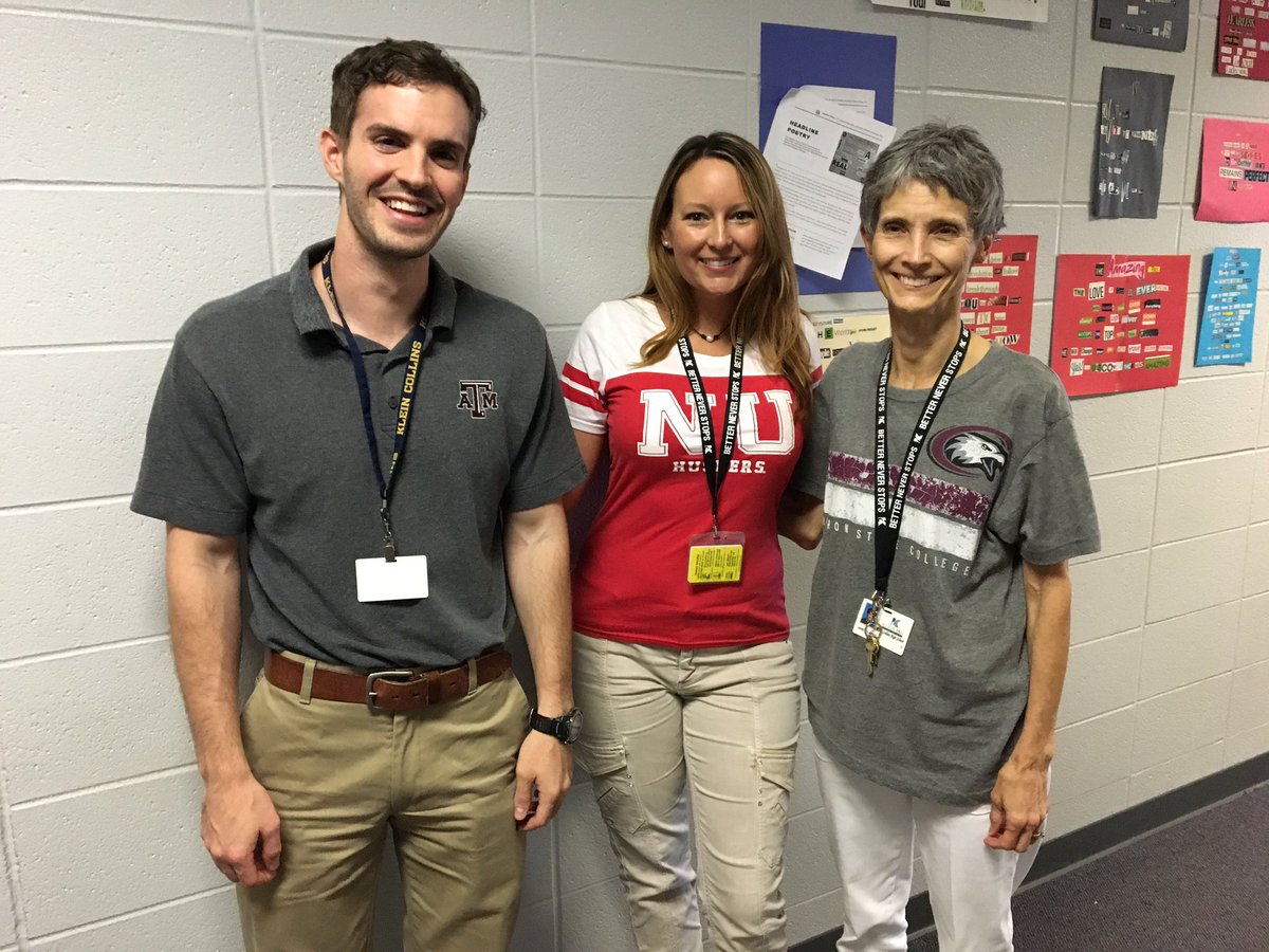 mckenna_tiffany's tweet photo. #BetterNeverStops on College Shirt Day #KCteachersROCK #WhatKCDoes @KleinCollins https://t.co/zShhfAWhZB