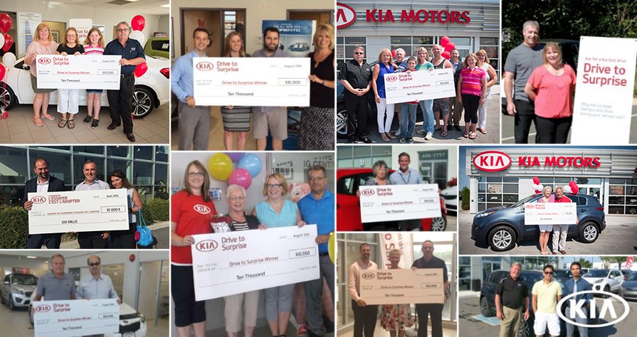 KiaCanada's tweet photo. The winners keep pouring in! Congrats to all our winners of the #DriveToSurprise. Enjoy your $10k Kia experience https://t.co/yx8Tw6Yrh1