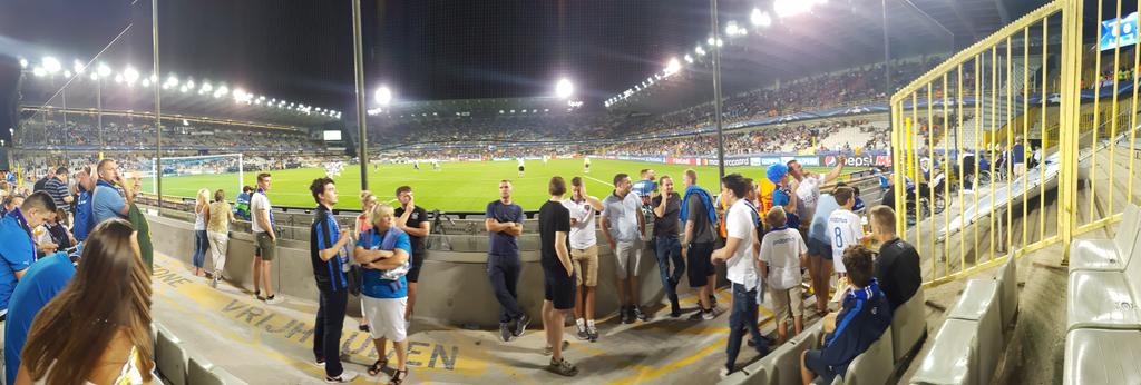 daverem65's tweet photo. 2 nil up. Slumming it in the home end at @clubbrugge vs @lcfc #championsleague https://t.co/pKjXYkdd52