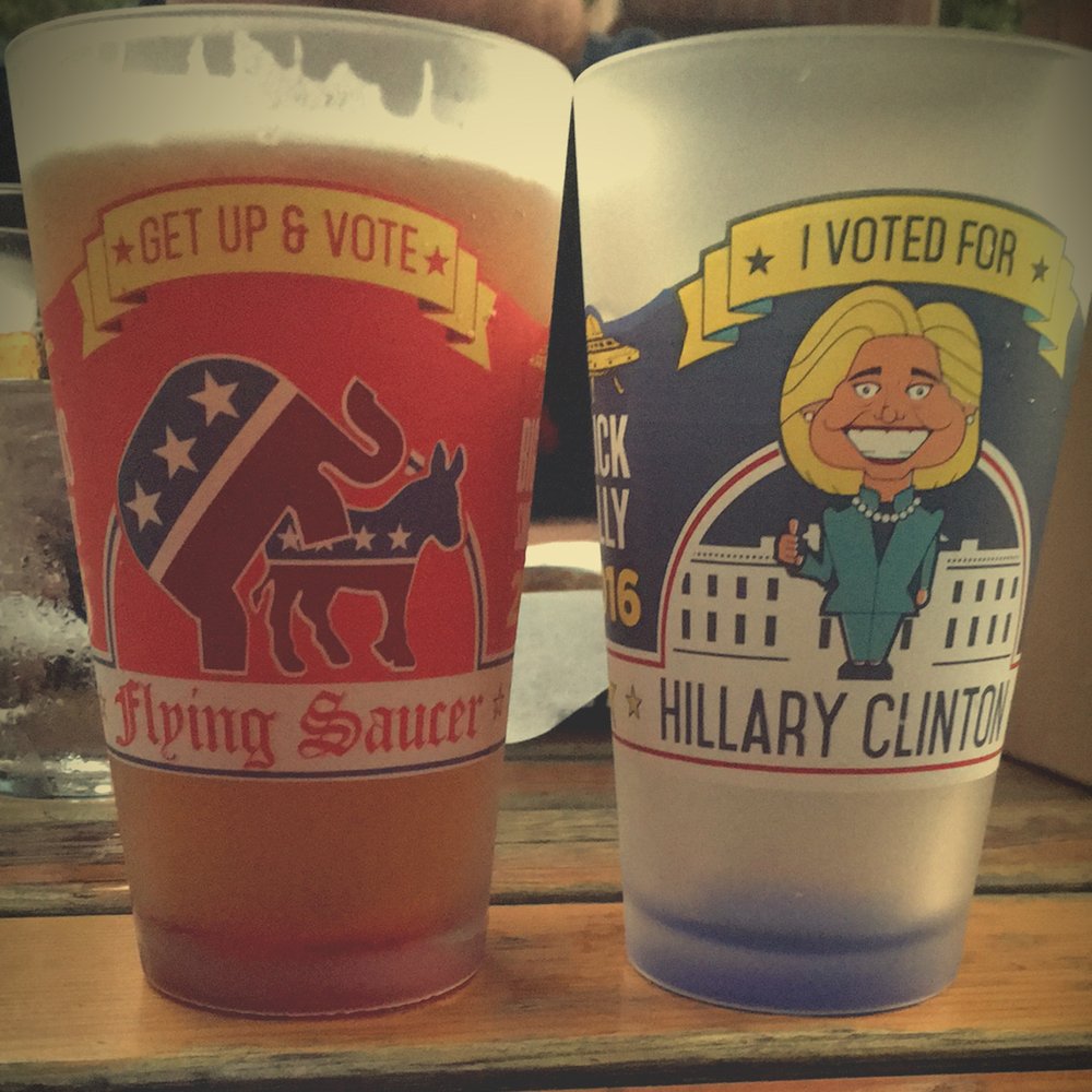 DrDoctorHannah's tweet photo. Get out the vote. #bigplansmallhands #slickhilly @FlyingSaucerRal @getstealz https://t.co/wbBTPAgUut