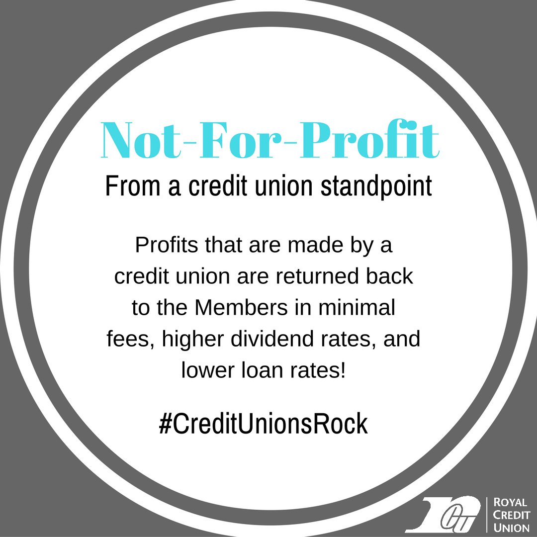 TruStage's tweet photo. RT: @Royal_CU: Here's a nugget of knowledge: credit unions are not-for-profit! #CreditUnionsRock #GivingBackToYou https://t.co/dPkQ5tveXx