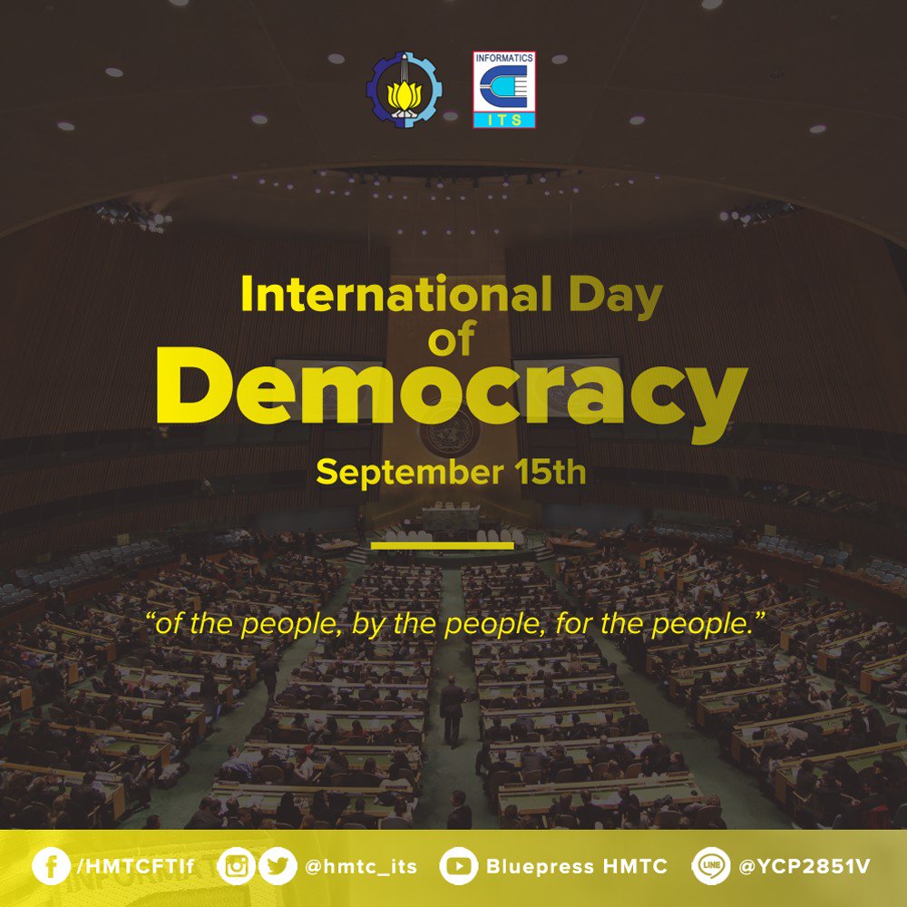 hmtc_its's tweet photo. Selamat Hari Demokrasi Internasional! 😊

@ITS_Surabaya @HMTI_ITS 
@hmplITS @himage_its 
#ITSSurabaya https://t.co/gBk3YtAEsK