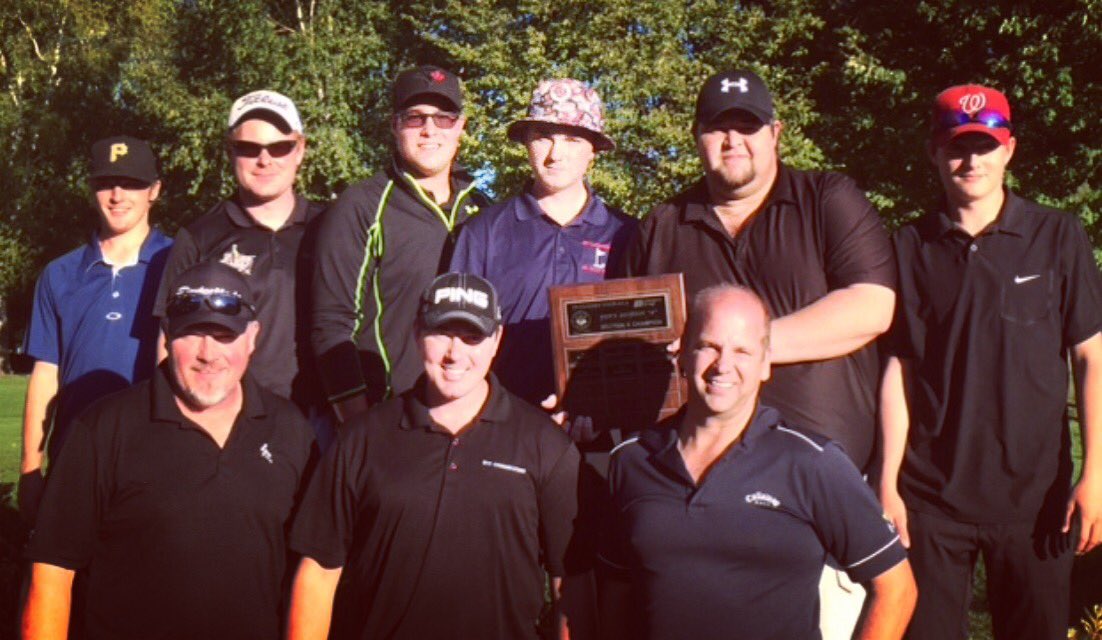 EvergreenCourse's tweet photo. Congratulations to members of our EVERGREEN Intersectional team for winning Section 5 of the Men’s A Division. https://t.co/IOYBpkXeT2