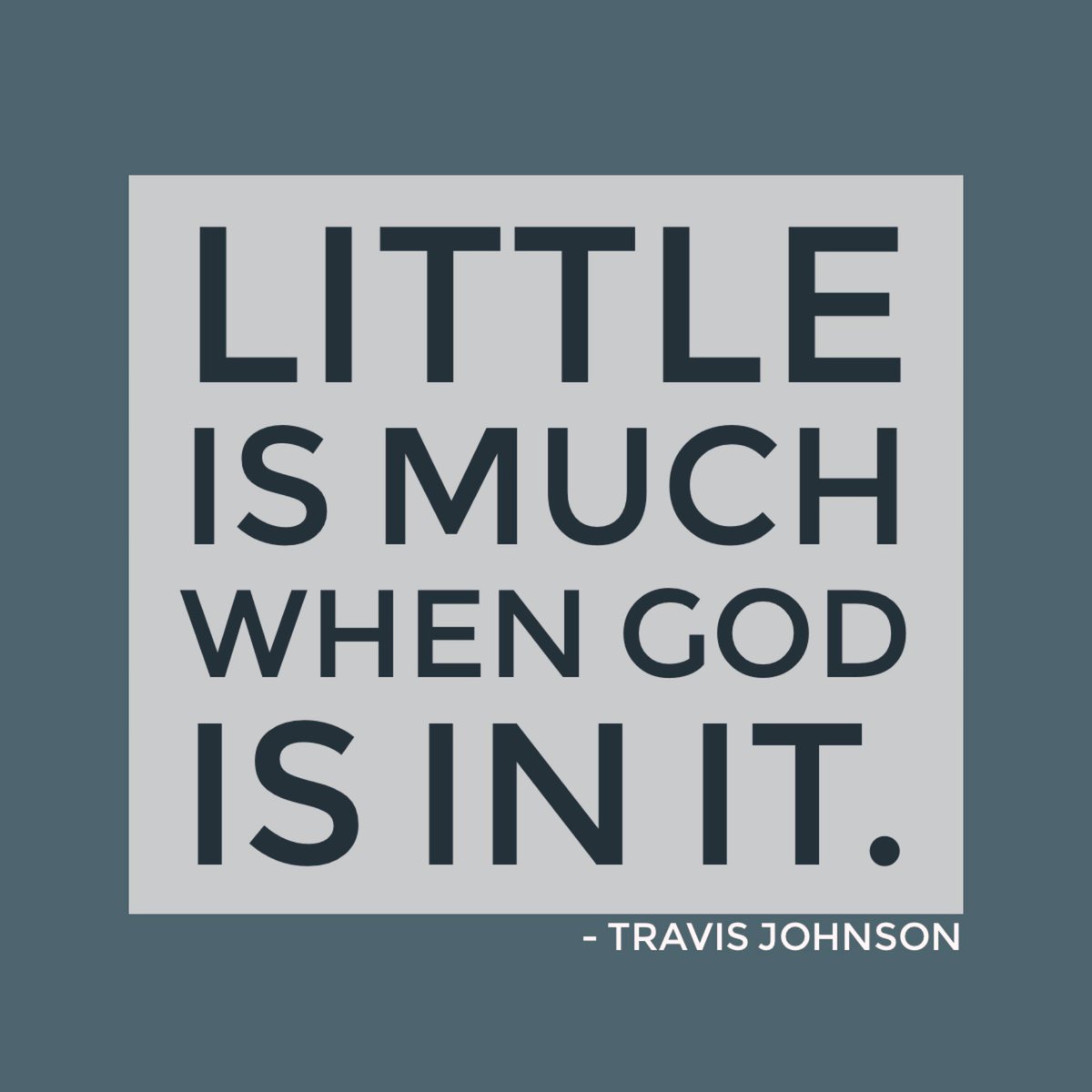 lpcis's tweet photo. Little is much when God is in it. - Travis Johnson
#lpcis #homesteadfl https://t.co/Scrrq8Htal
