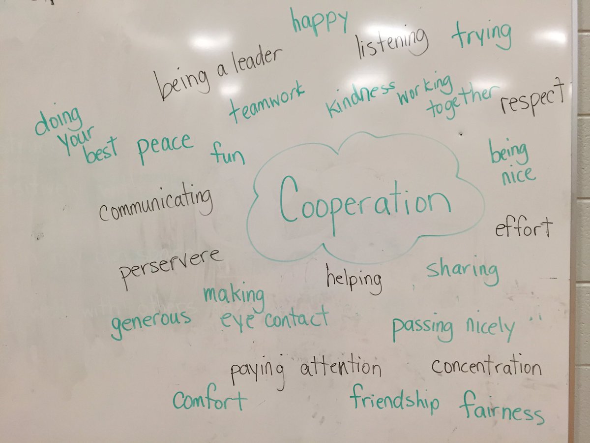 FalconridgePE's tweet photo. Building oral language in #physed is possible! Our "exit slip" today was: What does Cooperation mean to you? https://t.co/D90EuqyMcu