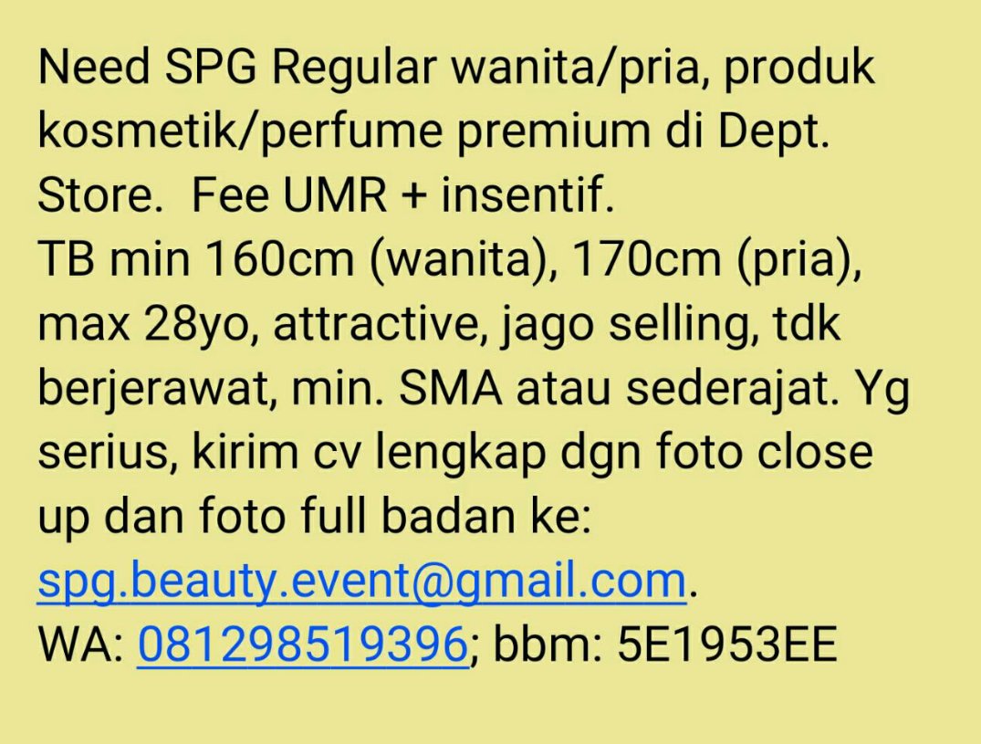 Tolong bantu RT yah <a href="/pakarSPG/">Pakar SPG</a>. Thx