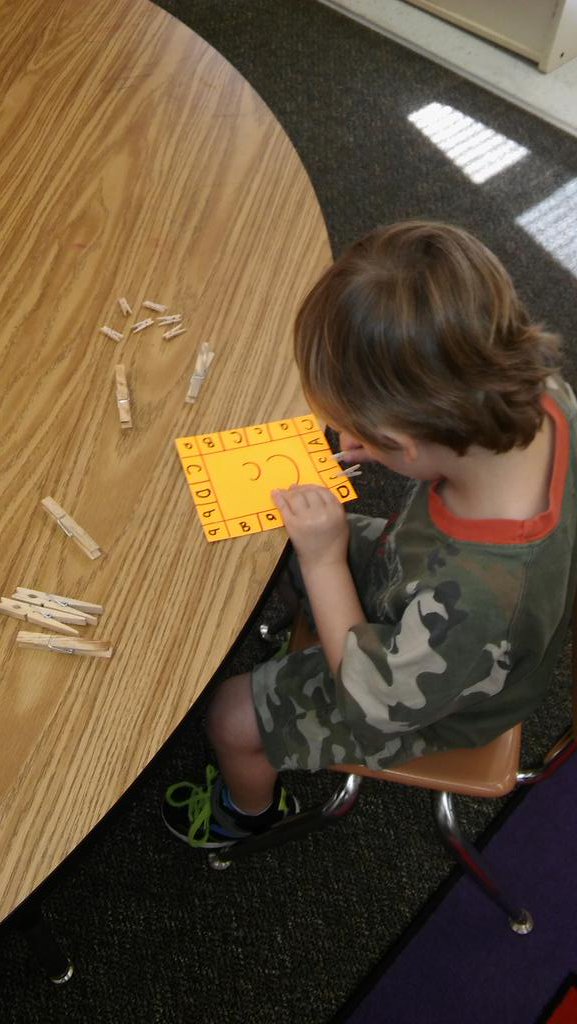 ARStallman's tweet photo. Working hard at learning letters in pre-k https://t.co/tcPJFOl6B1