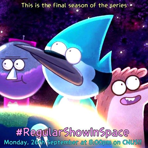 RSMordecaiRigby's tweet photo. #RegularShowInSpace (THE FINAL SEASON) premieres 9-26-2016 8pm ET/PT on @cartoonnetwork! #RegularShow ~mr. shadowman https://t.co/liz6qU2Xl4