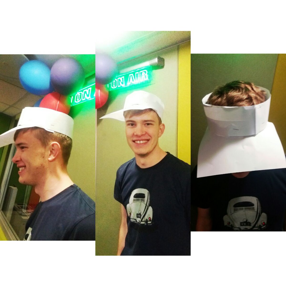 vow_881's tweet image. It's #InternationalMakeAHat day so we thought we would oblige. What do you think of @MatthewLaw_Dj hat? #Mainswitch