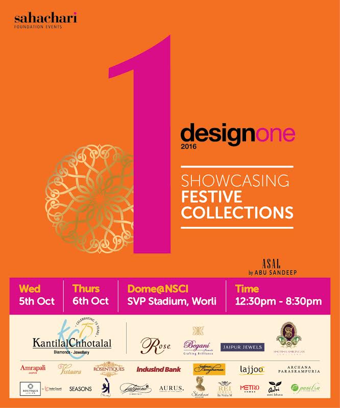 SAVE THE DATE...Design One Mumbai on the 5th &amp; 6th October,NSCI Dome,Worli #SEEMAKHAN #DESIGNONE