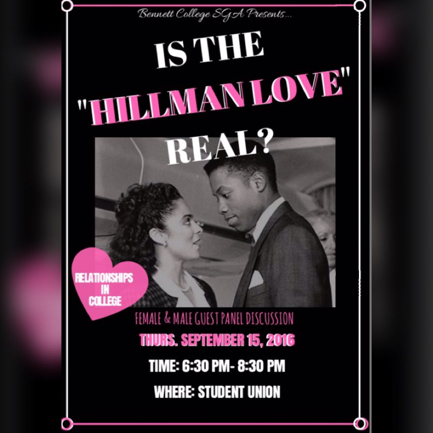 Bruce0_oGee's tweet photo. IS THE HILLMAN LOVE REAL? 💕 COME JOIN SGA &amp; OUR WONDERFUL GUESTS FOR A GREAT DISCUSSION! #sgawelcomeweek https://t.co/oB1NL9R2Or