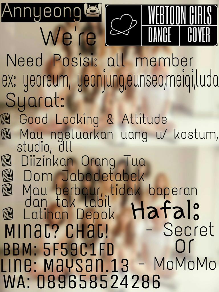 <a href="/GRIDIRON_DC/">Gridiron DC</a> [Help RT] Annyeong we're Webtoon Girls. WJSN DC Mind promote and followback? Thank you ^^ need member