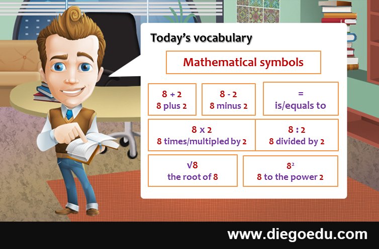 Diegoedu On Twitter Belajar Cara Baca Simbol Matematika Dalam Bahasa Inggris Belajaronline Onlinelearning Kursusbahasa Englishtips