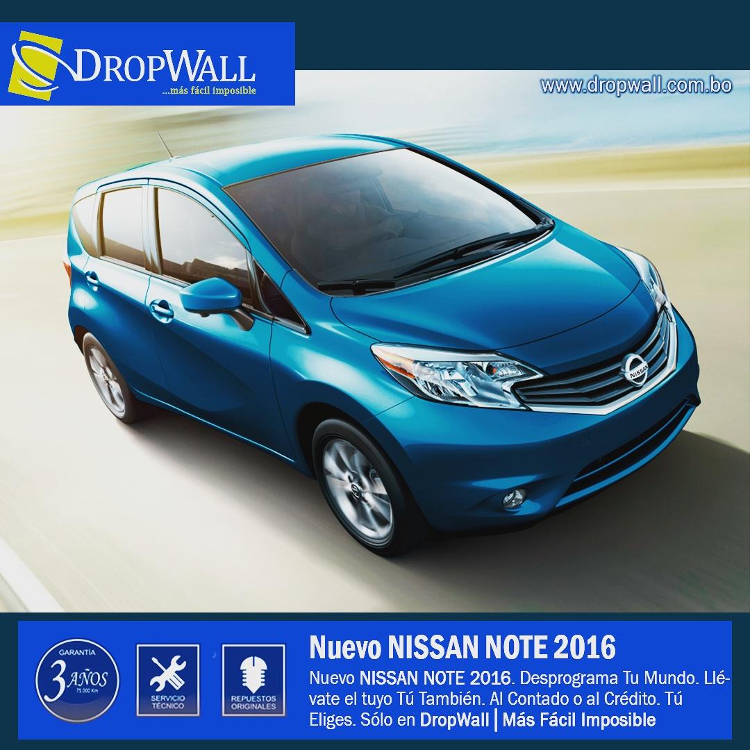 DropWall_bo's tweet photo. En Nuestro Mes Aniversario, Ven y Llévate el Nuevo #Nissan #Note #2016. Sólo en #DropWall #MásFácilImposible https://t.co/RJLoPoH5by