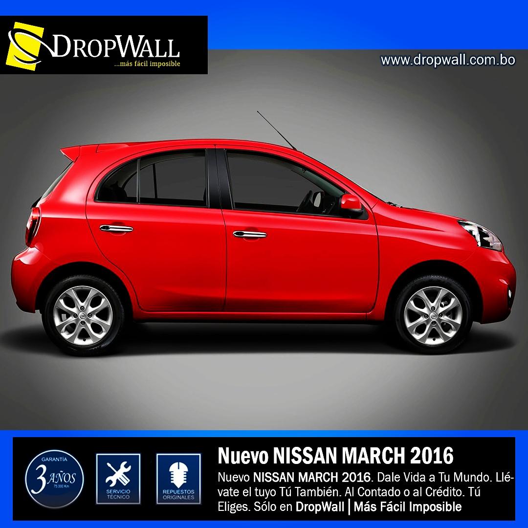 DropWall_bo's tweet photo. En Nuestro Mes Aniversario, Ven y Llévate el Nuevo #Nissan #March #2016. Sólo en #DropWall #MásFácilImposible https://t.co/RRejXFIgCw