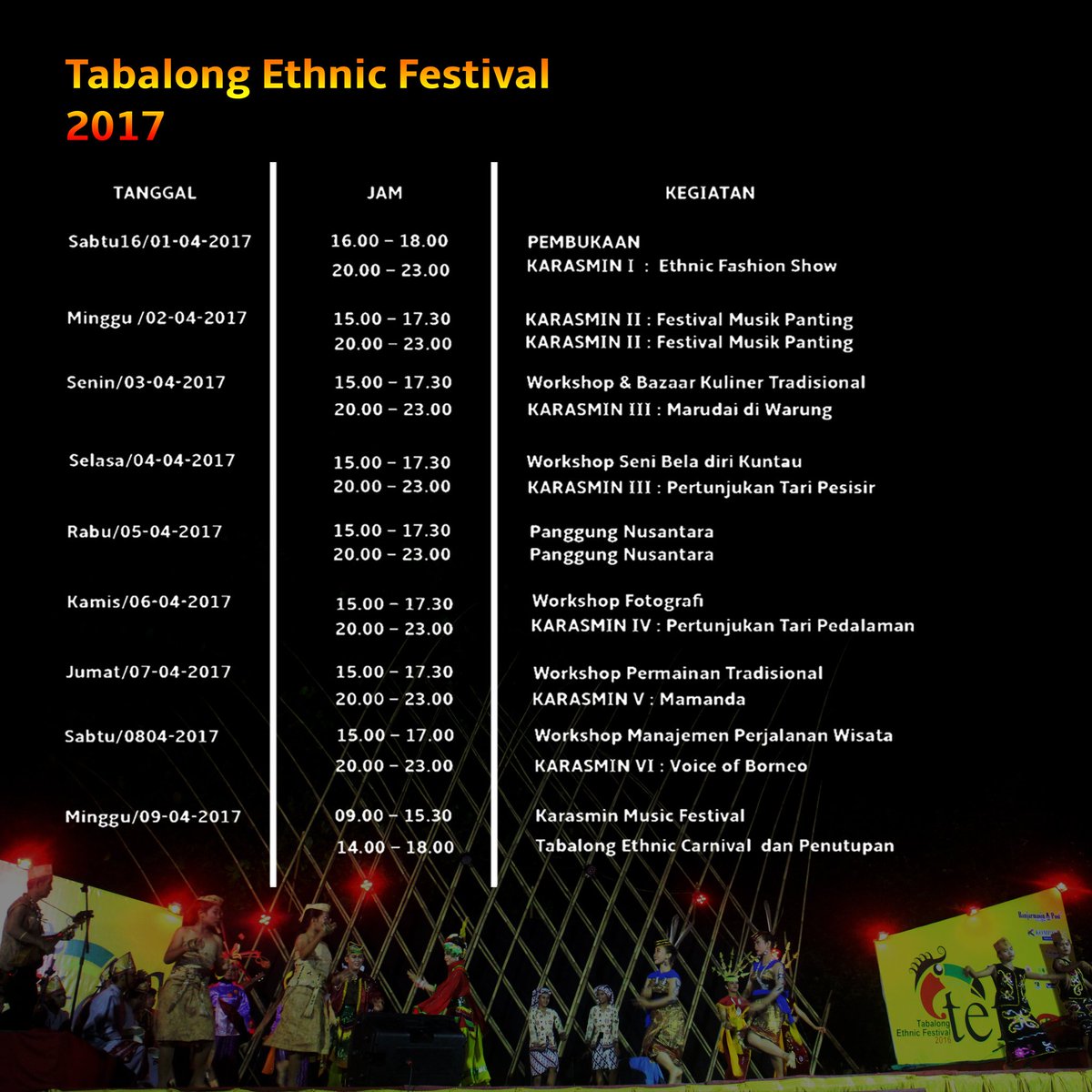 Mari atur jadwal anda, dan saksikan pesona budaya Banua ☺