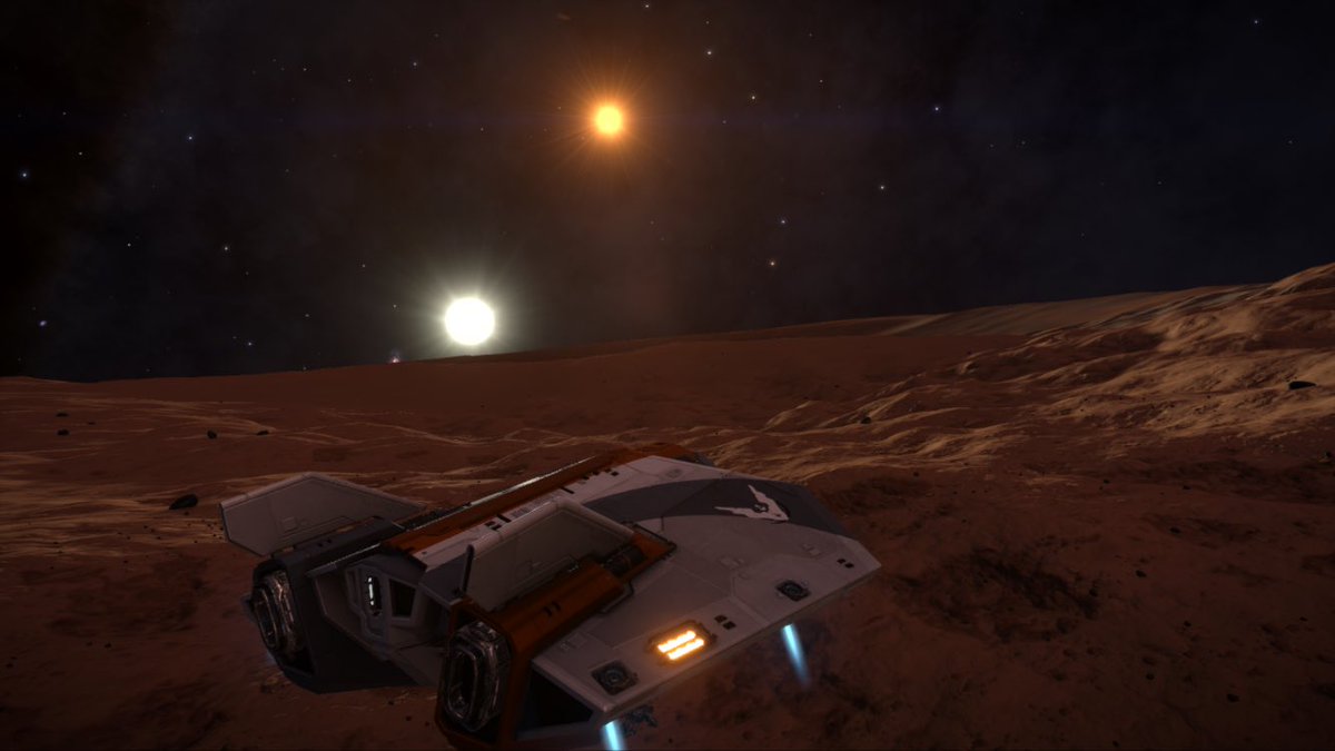 Rippenharra's tweet photo. Moving towards 2nd waypoint on way to #Jaquesstation setting down to do some module repairs and have a look around. https://t.co/spou7R3j4u