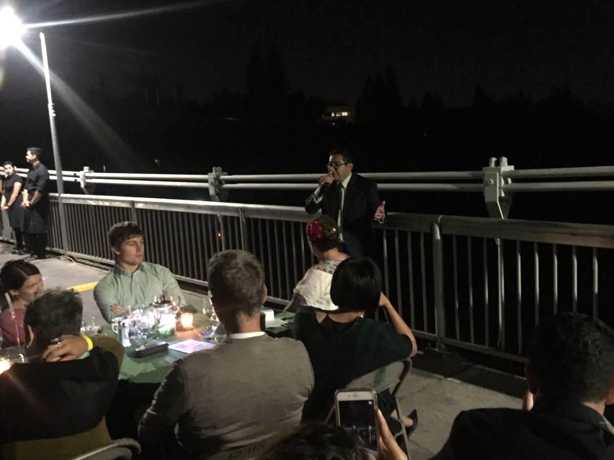 DuganH2O's tweet photo. @Ericzguerra announces #FieldtoYield CAMP Scholarship 4 migrant farm worker students @Sacstate #Farmtoforkdinner https://t.co/tEP7vKZJYH
