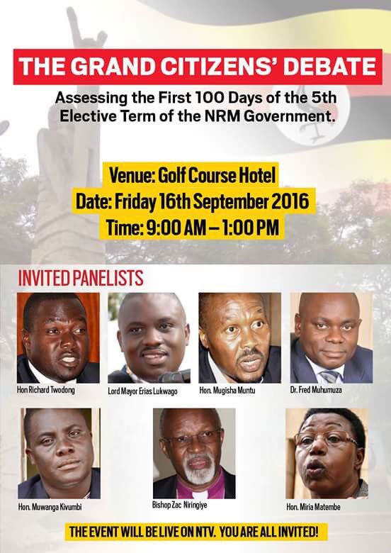 Snduhukire's tweet image. I will be Co-moderating the Grand Citizens' Debate tomorrow as we take stock of NRM's first 100 days #NRMAudit16.