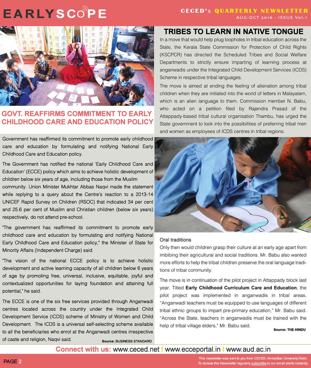 CECED_AUD's tweet photo. EARLYSCOPE: CECED's Quarterly Newsletter, first edition is out now.
#CECED #AUD #EARLYSCOPE #NEWSLETTER https://t.co/iHkqgj9UOR