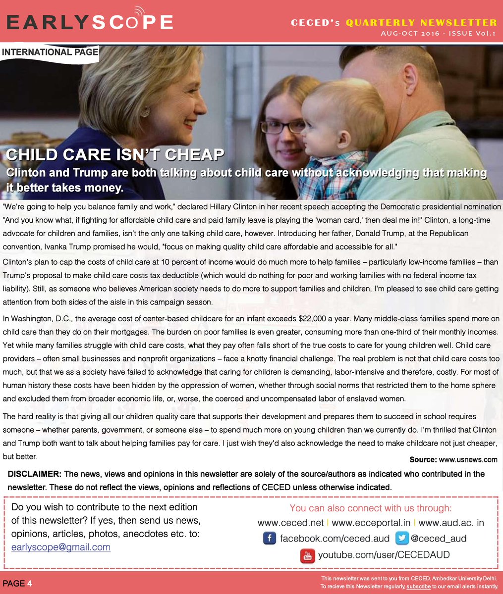 CECED_AUD's tweet photo. EARLYSCOPE: CECED's Quarterly Newsletter, first edition is out now.
#CECED #AUD #EARLYSCOPE #NEWSLETTER https://t.co/iHkqgj9UOR