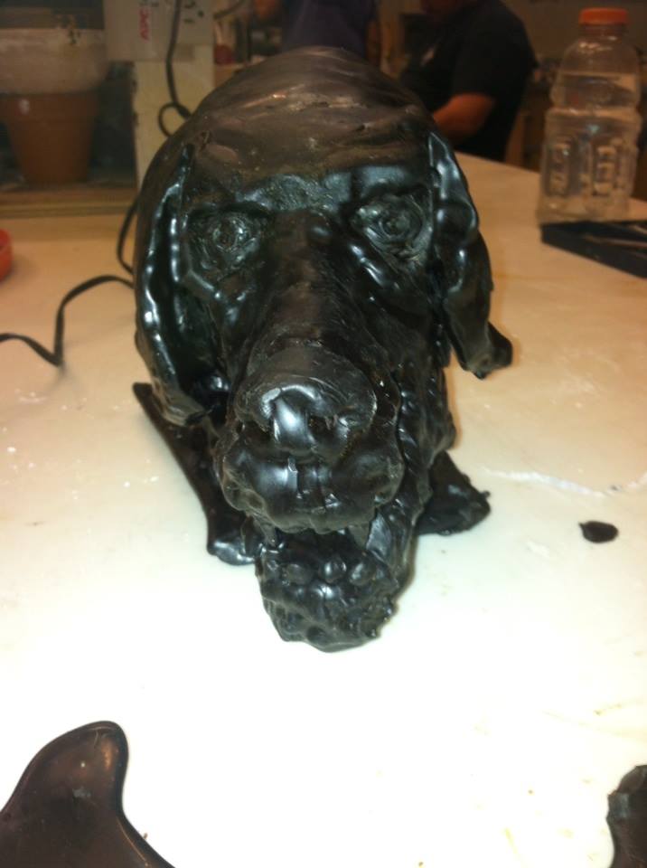 jatred's tweet photo. Wax sculpture going to fix the proportions to make a mold. Later Bronze and Glass casting https://t.co/zBsdLTG6Nr