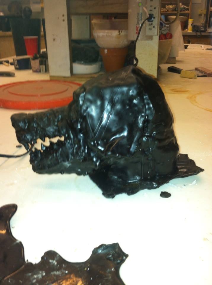 jatred's tweet photo. Wax sculpture going to fix the proportions to make a mold. Later Bronze and Glass casting https://t.co/zBsdLTG6Nr