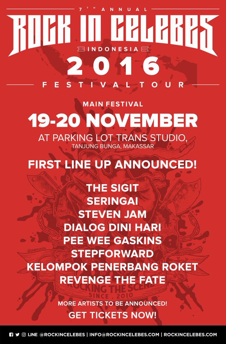 Tandai kalender! Masih banyak artis/band bakal diumumkan, dan jangan lewatkan penawaran tiket EarlyBird #RICfest2016