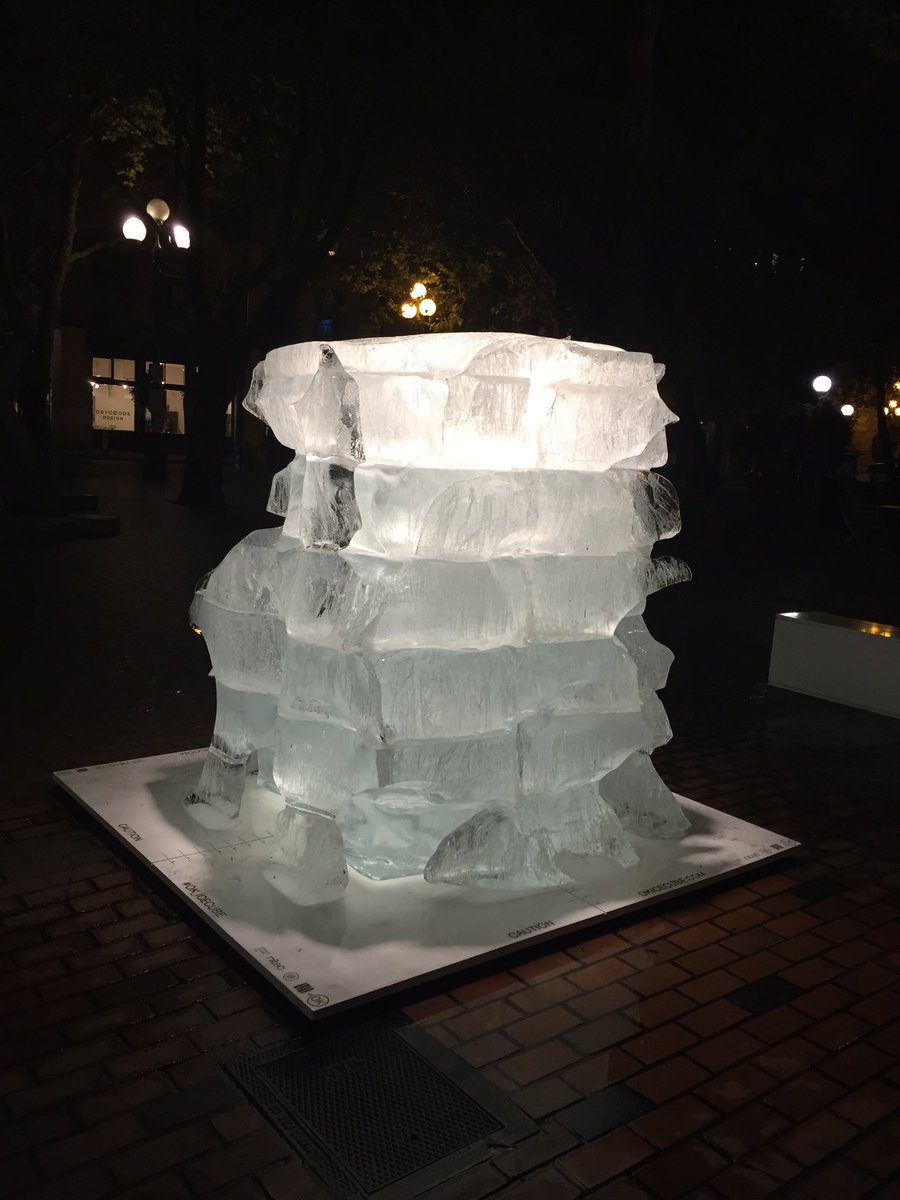 jawinseattle's tweet photo. #ok_icecube 9/14/16 Seattle Design Festival. How long will it take to melt? https://t.co/glfcpEe9St