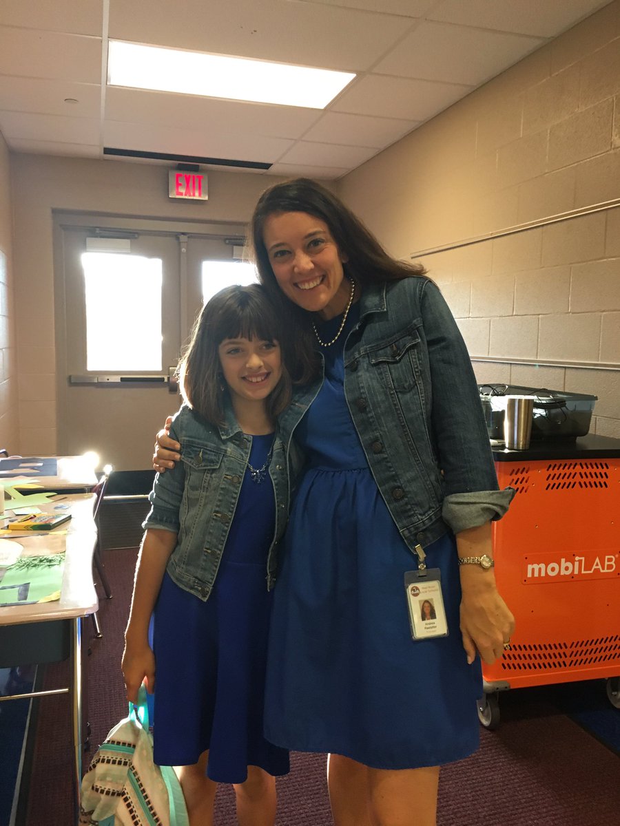 PrincipalAndrea's tweet photo. I found my fourth grade twin today.  Yea for spirit week in Mad River! https://t.co/EIz9lD8oVk