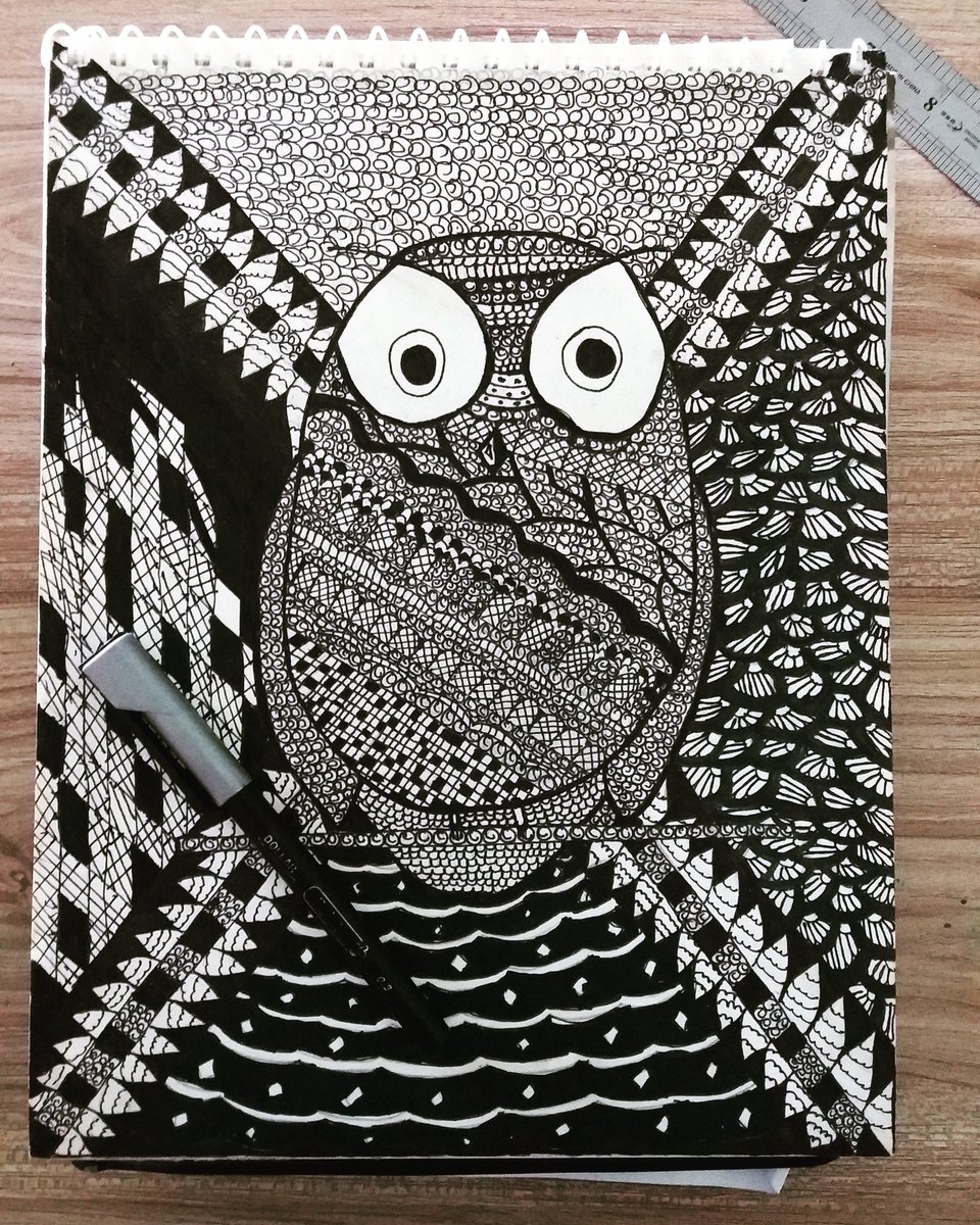 AnamShakilKhan's tweet photo. #zentangleart by #6grader
#art #artist #pointerdrawing #doodling #zindagitrust #school #student #Karachi #Pakistan https://t.co/okCBfyr0Xy
