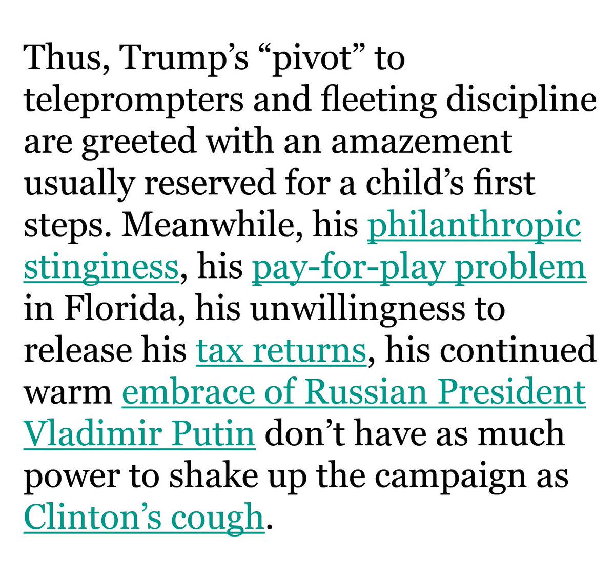 CapehartJ's tweet photo. About that Clinton - Trump double standard.... https://t.co/X7UJSsDTqy