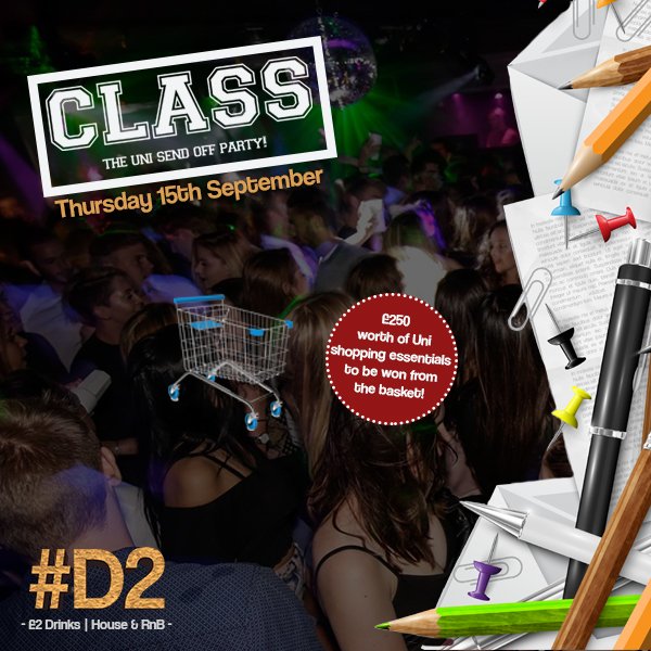 D2Thursdays's tweet photo. There's a chance to WIN £250 worth of Uni essentials tonight from our shopping trolley.

Early arrival advised! https://t.co/eMZkVKaglr