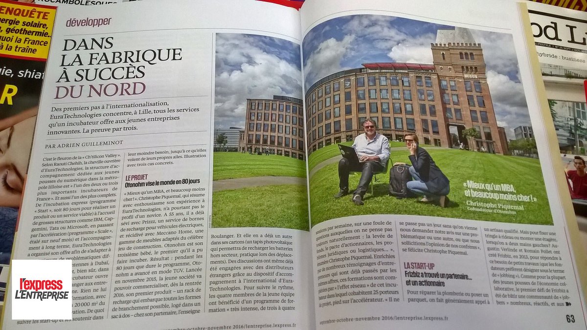 OTONOHM's tweet photo. dans l'Express L'Entreprise ! :-) avec @euratechnologie
#otonohm #startup #Euratech #sac #chargé #connecté https://t.co/oUmc6jXFUk