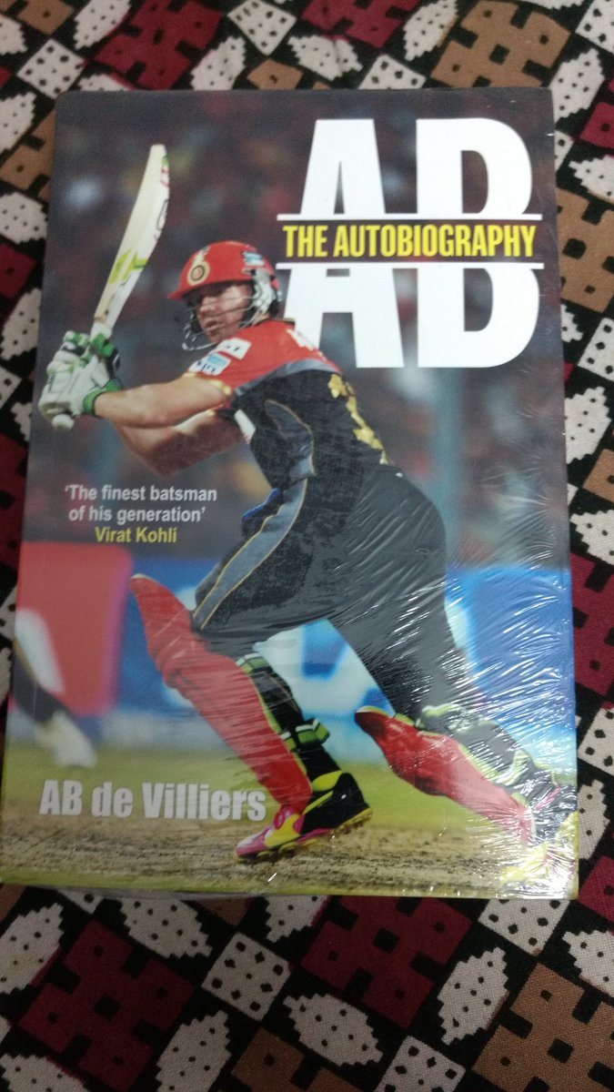 DigitallyGV's tweet photo. Got My copy of #ABBook @ABdeVilliers17 fans From India 😎😎 #ABTheAutoBiography https://t.co/jOkUvF5WiR