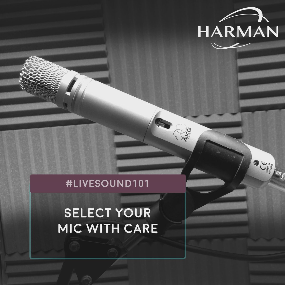 HarmanProIndia's tweet photo. #ProTip: Mics are like wine : the more you pay, the better it is. A cheap mic can ruin your sound #LiveSound101 https://t.co/omMsDcMhvR