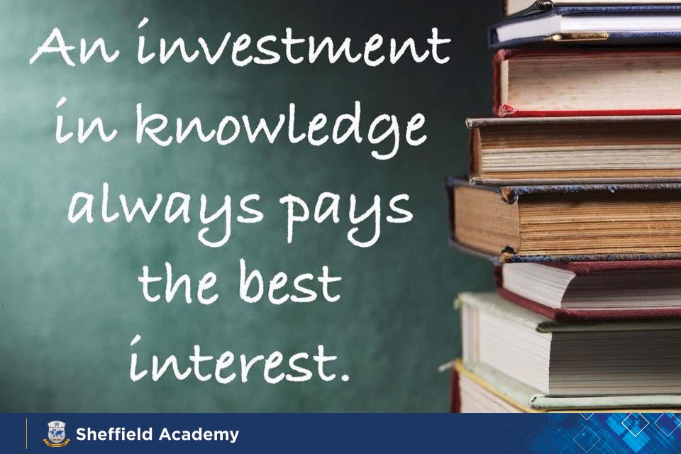 SheffieldMY's tweet photo. Always remember: An investment in knowledge always pays the best interest! #LearnForYourFuture  @ Sheffield Academy https://t.co/3PrqnAoJGo