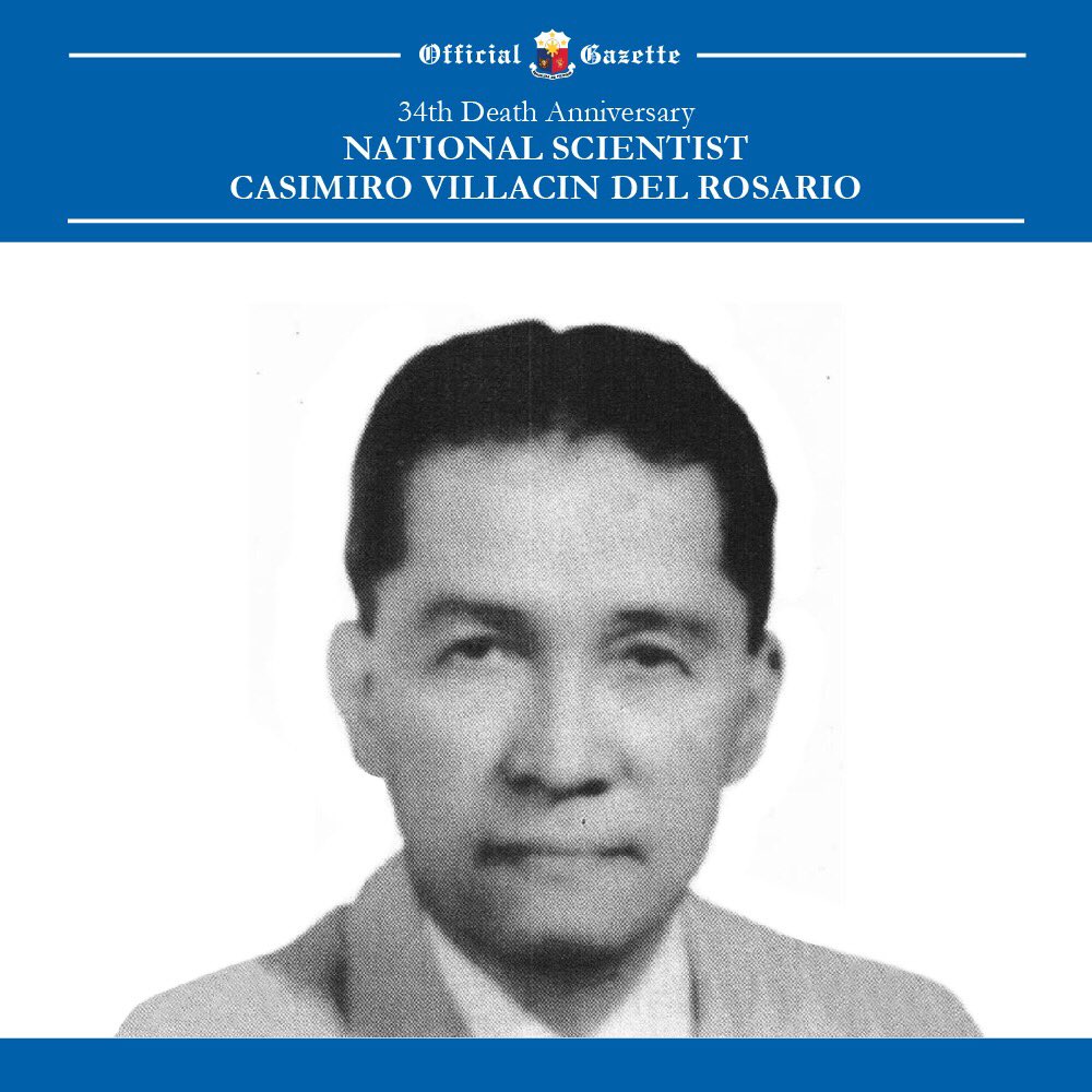 Today is the 34th death anniversary of our National Scientist, Casimiro del Rosario.