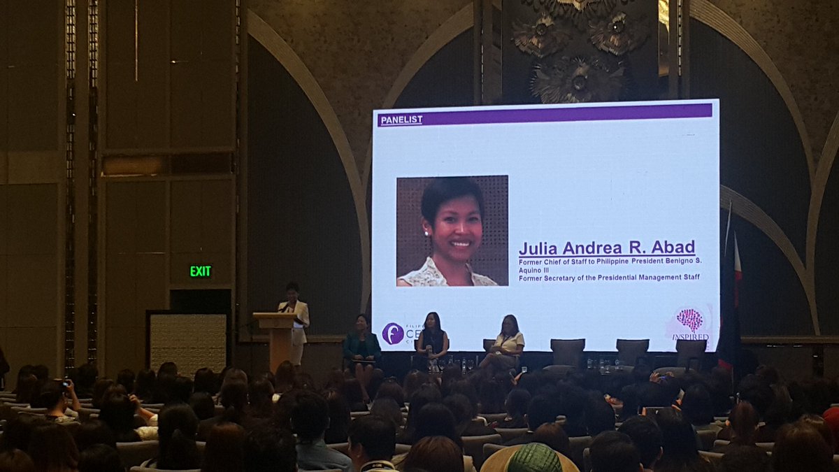 FilipinaCEO's tweet photo. "Everyday was an opportunity" - Julia Andrea R. Abad, Former Chief of Staff, Pres. Benigno Aquino III

#fccinspired https://t.co/2SCLwG6UYd