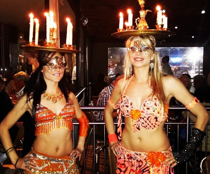 TarrynRego's tweet photo. Saturday @JScafidas & i at @TheOceanBasket Morningview #Greek Eve #hizihizi #bellydance #candletray #dancersinSA https://t.co/NZPxBjc86z