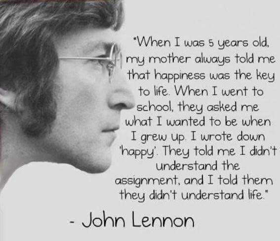#ThursdayThoughts #thursdaymotivation  #Thursday #JohnLennon #wisewords #behappy #life #goals #acheive #understand