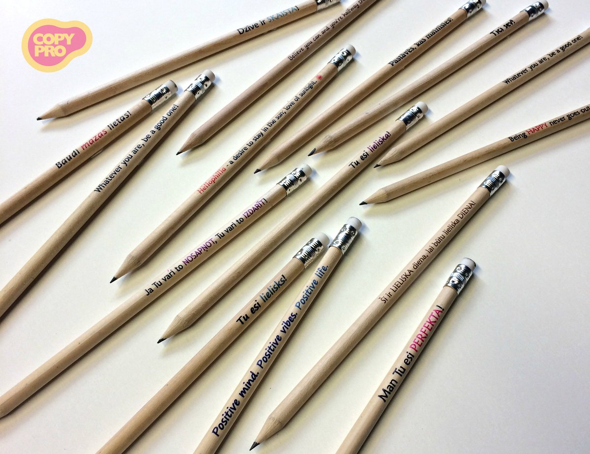 CopyProLV's tweet photo. Mazas lietas iepriecina! Arī personalizēts zīmulis :) Pasūti savējo Copy Pro! https://t.co/h0mvAaiLBB