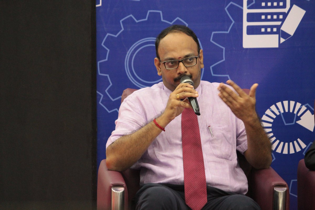 GreatLakes_MBA's tweet photo. Mr. B. Nedumaran, Sr VP HR, Lakshmi Vilas Bank speaks on being proactive rather than reactive #GLHCMC2016 https://t.co/ofh3qRs8XA