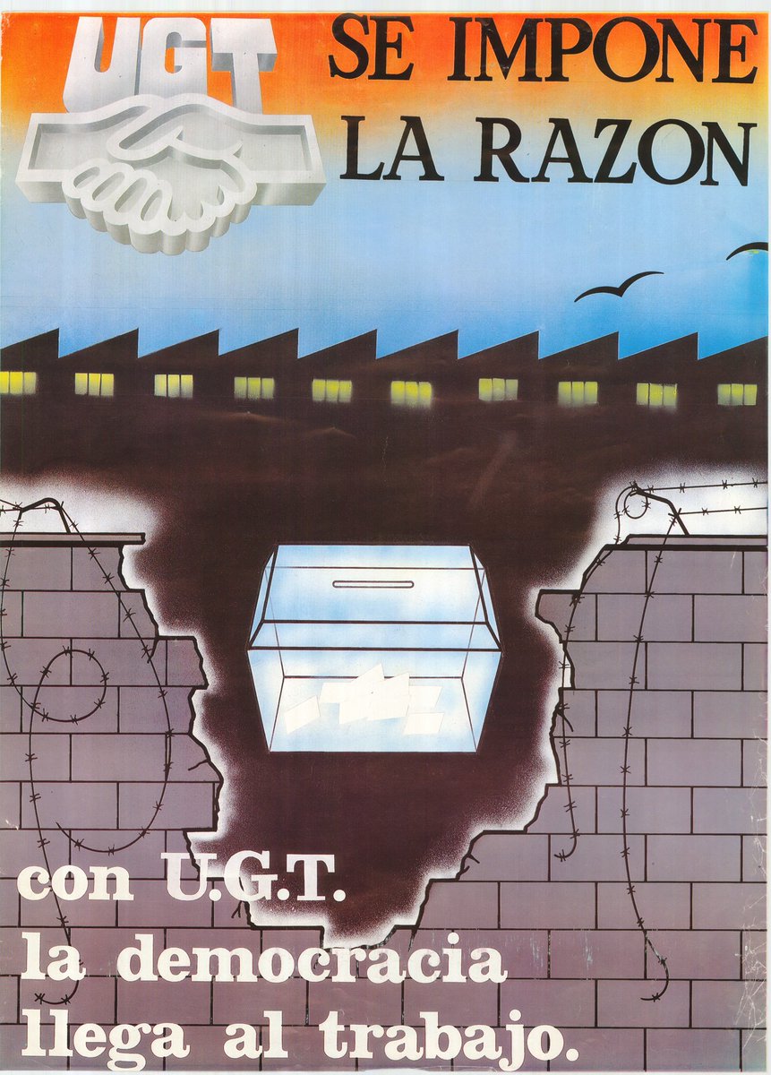 largocaballerof's tweet photo. Hoy en el #DiadelaDemocracia uno de nuestros carteles "Se impone la razón : con UGT la democracia llega al trabajo" https://t.co/V9KWABhTTp