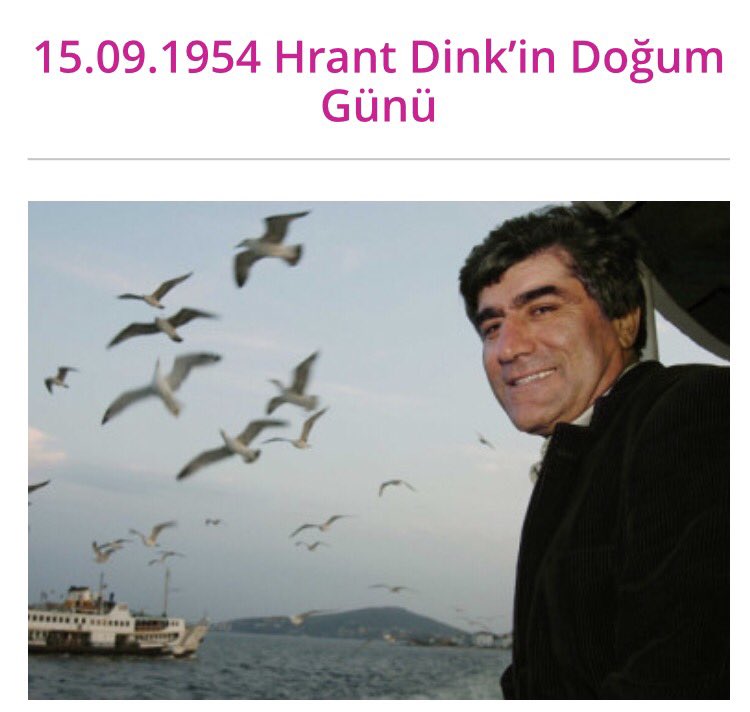 TETajanda's tweet photo. #TETajanda 15.09.2016 #HrantDink hayatta olsaydı bugün 62 yaşında olacaktı.
İyi ki doğdun Ahparig… https://t.co/fHq9VWES5H