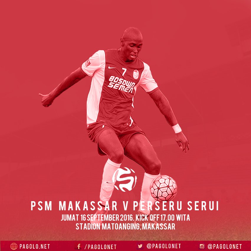 pagolonet's tweet photo. #TSC2016 | PSM V Perseru | Jumat, 16 September 2016 | 17.00 WITA | Std Mattoanging, Makassar #AllonaPSM #EwakoPSM https://t.co/k7Wz1iyxYL