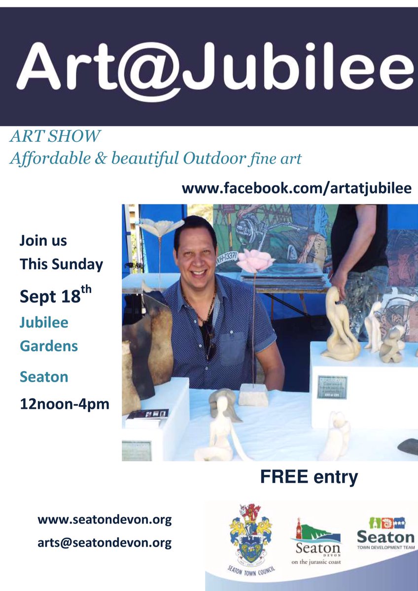 #ArtShow #Art@Jubilee #Seaton seafront Sunday 18thSept 12noon-4pm #ArtByTheSea <a href="/heartofdevon/">The Heart of Devon</a> @SidmouthPlus <a href="/konajon/">Jonathan Day</a>