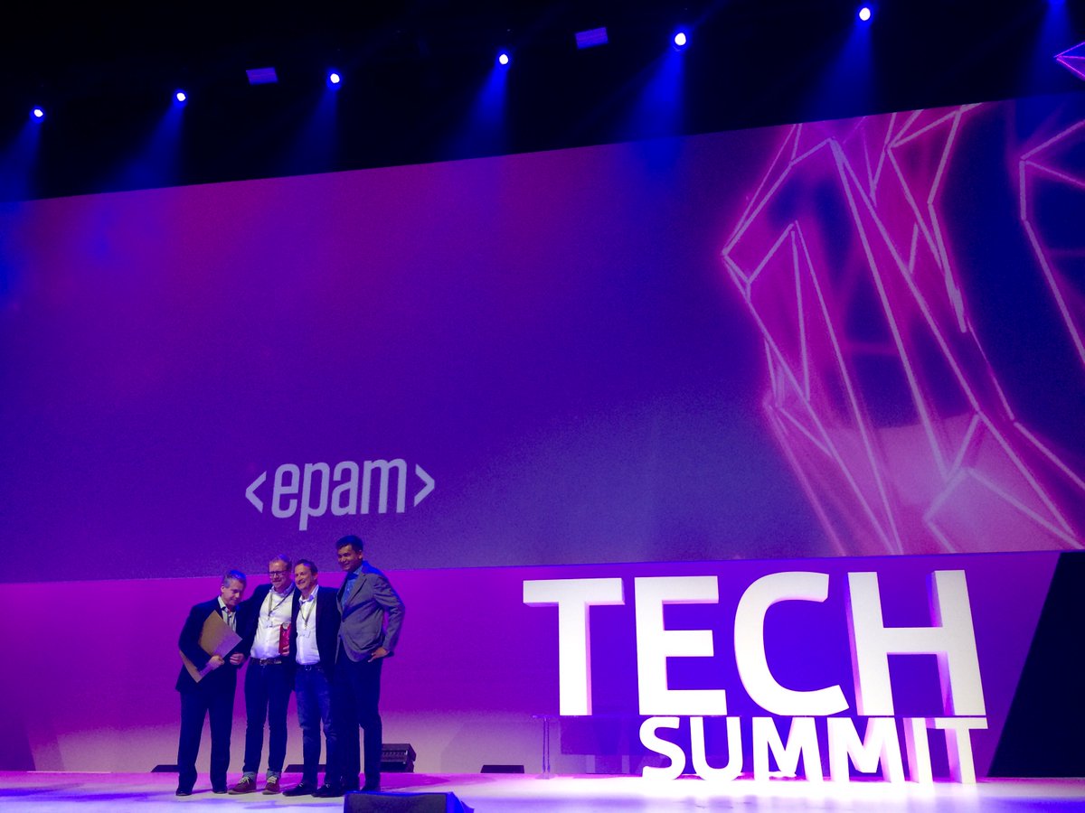 libertyglobal's tweet photo. Congratulations @EPAMSYSTEMS on winning the #TechSummit2016 Innovation and Breakthrough Award #LibertyGlobal https://t.co/eJZivBgQ8v