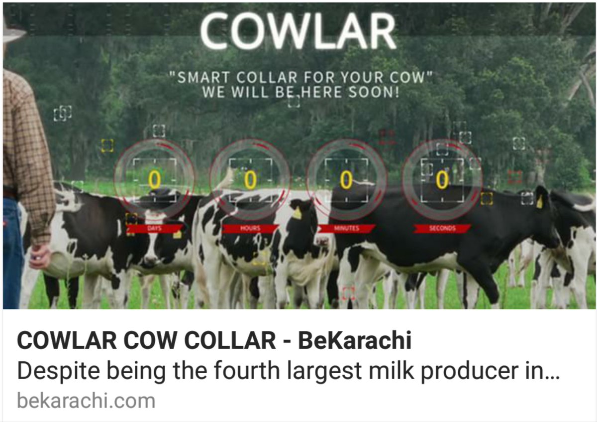 Pakistan's First COWLAR Coming Soon..

#Cowlar #Bekarachi #newinnovation #cow #bakraeid 

bekarachi.com/cowlar-cow-col…